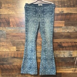 We The Free Blue Flare Wide Leg Jeans